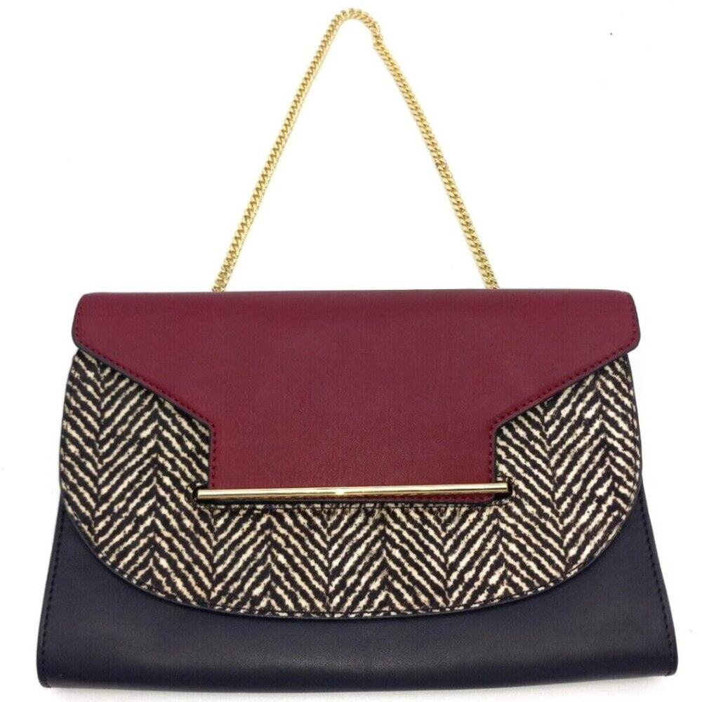 Vince Camuto Leather Handbag With Animal Hair. - Picture 1 of 14
